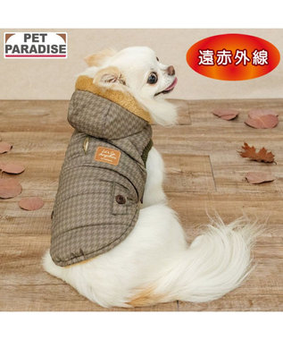  ペットパラダイス 防寒コート 《千鳥柄》 小型犬