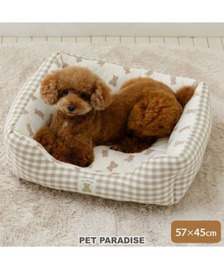 PET PARADISE ペットパラダイス くまちゃん カドラー  M《57×45cm》