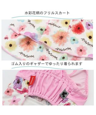 PET PARADISE 犬の服 春夏 ひんやり クール 接触冷感 虫よけ ディズニー ミニーマウス 花柄ワンピース 【小型犬】 -