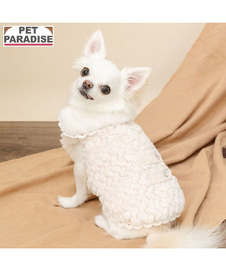 PET PARADISE ペットパラダイス 肩開き ボアベスト 《フローラル 花柄》 小型犬