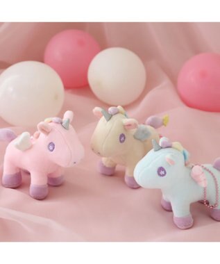 Mother garden ユニコーン ぷにもちキーホルダー 《ピンク / クリーム / ミントブルー》 11cm 【単品】 ピンク