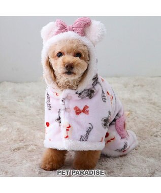 PET PARADISE ディズニー ミニー 着る毛布 《ケーキ柄》 小型犬 ピンク