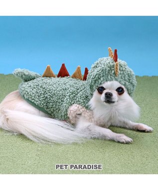 PET PARADISE ペットパラダイス パーカー 《恐竜 なりきり》 小型犬 グリーン