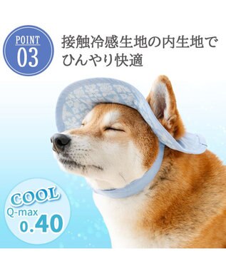 PET PARADISE スヌーピー　接触冷感 ハット ＳＭ～Ｍ/Ｌ 中型犬 大型犬 ブルー