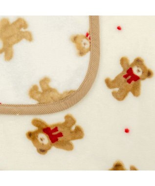 PET PARADISE ペットパラダイス くまちゃん ボア ブランケット 《ほっこりくま柄》 ホワイト