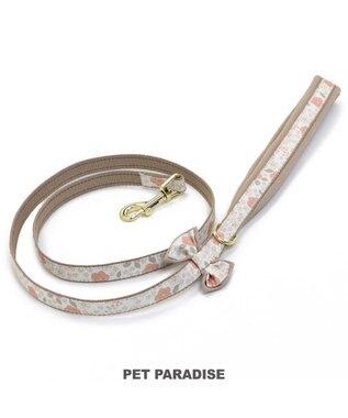 PET PARADISE 花柄 リード【ＳM】中型犬 茶系