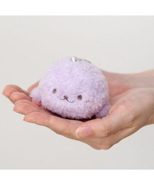 Mother garden しろたん ふわふわキーホルダー 《紫》 単品 パープル