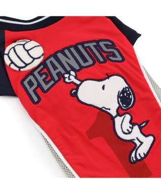 PET PARADISE スヌーピー バレーボール Tシャツ 接触冷感《レッド》 小型犬 レッド