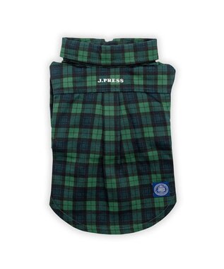 PET PARADISE J.PRESS ブラック格子 シャツ 小型犬 グリーン