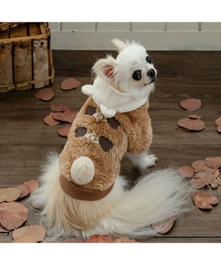 PET PARADISE ペットパラダイス くまちゃん もこもこ パーカー 小型犬 ブラウン