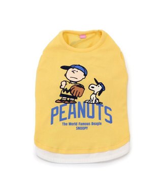 PET PARADISE スヌーピー Tシャツ 《ファインプレー柄》 黄色 小型犬 ファインプレー柄
