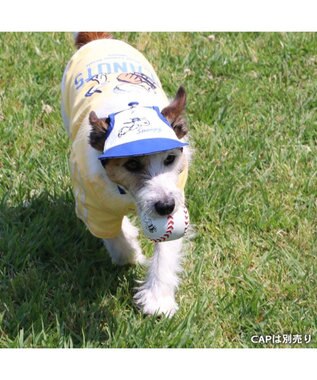 PET PARADISE スヌーピー Tシャツ 《ファインプレー柄》 黄色 小型犬 ファインプレー柄