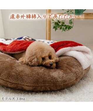 PET PARADISE スヌーピー 遠赤外線 一緒にぽかぽかマット 《赤屋根ハウス》 小型犬 ホワイト×ブラウン