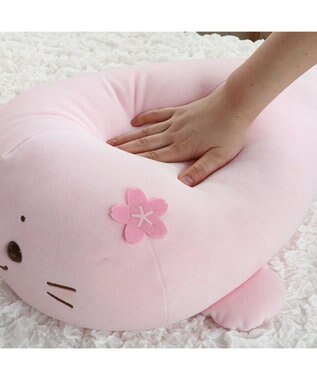 Mother garden しろたん 桜色 ふわもち 抱き枕 ぬいぐるみ 大 85cm 未登録