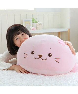 Mother garden しろたん 桜色 ふわもち 抱き枕 ぬいぐるみ 大 85cm 未登録