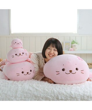 Mother garden しろたん 桜色 ふわもち 抱き枕 ぬいぐるみ 大 85cm 未登録