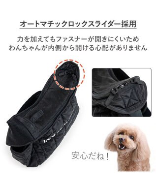 PET PARADISE Lee　スクエア キルトスリング バッグ Ｓ ブラック