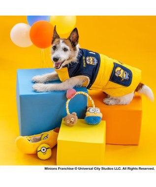 PET PARADISE ミニオン ボブ 遠赤外線 脇開き ベスト 小型犬 イエロー