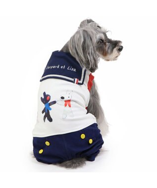 PET PARADISE リサとガスパール セーラー パンツ つなぎ 小型犬 ホワイト