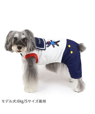 PET PARADISE リサとガスパール セーラー パンツ つなぎ 小型犬 ホワイト