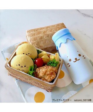 Mother garden しろたん 牛乳瓶風 ステンレスボトル 水筒 《顔ぼん》 単品 顔ぼん