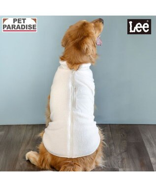  Lee ジップボア ベスト ホワイト 中型犬 大型犬