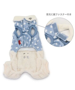 PET PARADISE スヌーピー ボア パンツ 《顔》 中型犬 水色