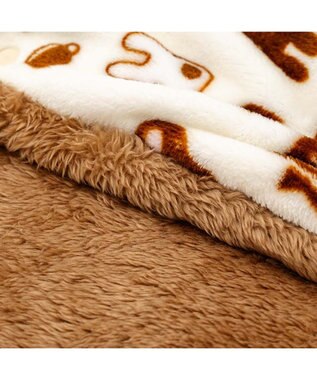 PET PARADISE リサとガスパール 着る毛布 《カフェ柄》 小型犬 ホワイト×ブラウン