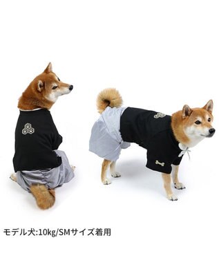 PET PARADISE ペットパラダイス 紋付袴 《シルバー》 中型犬 大型犬 黒