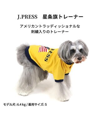 PET PARADISE 犬の服 犬 冬服 トレーナー J.PRESS【小型犬】 星条旗 黄