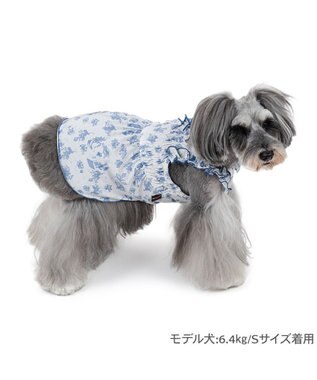 PET PARADISE ペットパラダイス エコメイド 天竺 キャミソール 《トワルドジュイ》小型犬 ホワイト×ブルー