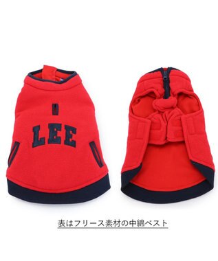 PET PARADISE 犬 服 秋冬 フリース Ｌｅｅ 綿入り ベスト 【小型犬】 赤