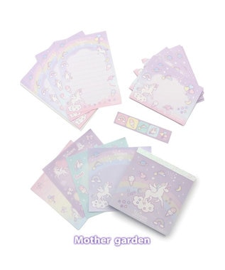 Mother garden マザーガーデン ユニコーン スクエアメモ & ミニレターセット