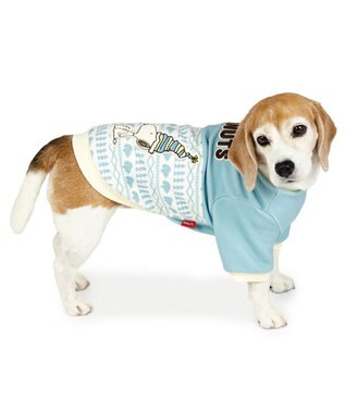 PET PARADISE スヌーピー ペティヒートDAN トレーナー 《雪柄》 中型犬 小型犬 ブルー×ホワイト