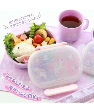 Mother garden マザーガーデン ユニコーン １段 お弁当箱 《ハピネス柄》 350mL 日本製 -