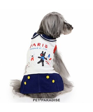  リサとガスパール 丸襟 スカートつなぎ 小型犬