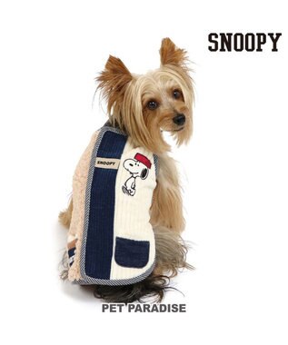 PET PARADISE スヌーピー リバーシブルベスト 《オフホワイト×赤》 小型犬 オフホワイト×赤