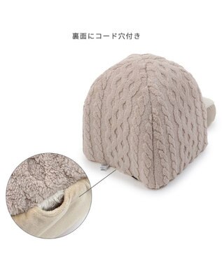 PET PARADISE ペットパラダイス 遠赤外線 ボアハウス 《アラン柄》  38×40cm ベージュ