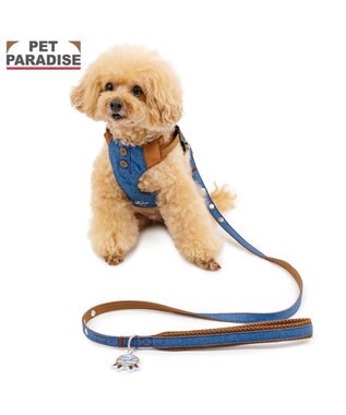 PET PARADISE ペットパラダイス スリム ハーネス＆リード 《デニム》  ＳＳ 小型犬