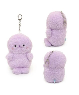 Mother garden しろたん ついてきちゃうマスコット  キーホルダー 12cm 《もふもふ 紫》 単品 紫