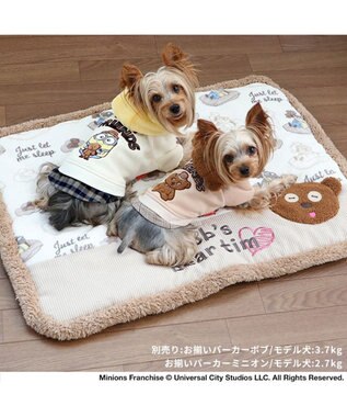 PET PARADISE  ミニオン ボブ ティム 遠赤外線 ボアマット (80×60cm) ブラウン