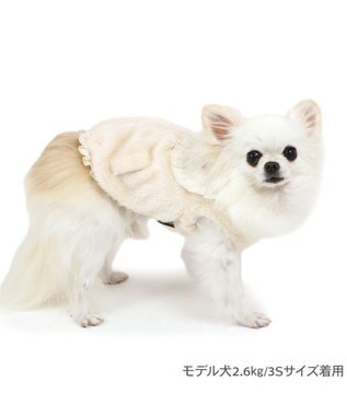 PET PARADISE ペットパラダイス ボア ジップベスト 《お花》 小型犬 お花