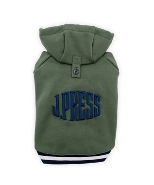 PET PARADISE J.PRESS 立体刺繍パーカー  中型犬 グリーン