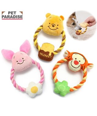 PET PARADISE ディズニー くまのプーさん ロープ トイ《プーさん/ピグレット/ティガー》 ピグレット