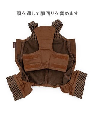 PET PARADISE ペットパラダイス ツイル オーバーオール 小型犬 ブラウン