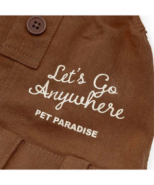 PET PARADISE ペットパラダイス ツイル オーバーオール 小型犬 ブラウン