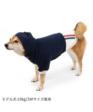 PET PARADISE ペットパラダイス ペティヒート パーカー 《バイカラー》  中型犬 大型犬 紺（ネイビー・インディゴ）
