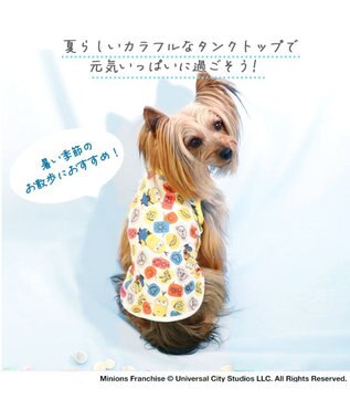 PET PARADISE 犬の服 春夏 ひんやり クール 接触冷感 虫除け ミニオン  ふきだし柄 タンクトップ 【小型犬】 マルチカラー