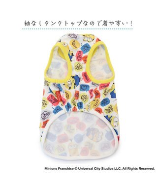 PET PARADISE 犬の服 春夏 ひんやり クール 接触冷感 虫除け ミニオン  ふきだし柄 タンクトップ 【小型犬】 マルチカラー