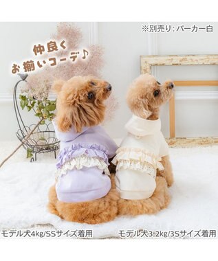 PET PARADISE ペットパラダイス ドット柄 フード付パーカー 《パープル》 小型犬 パープル